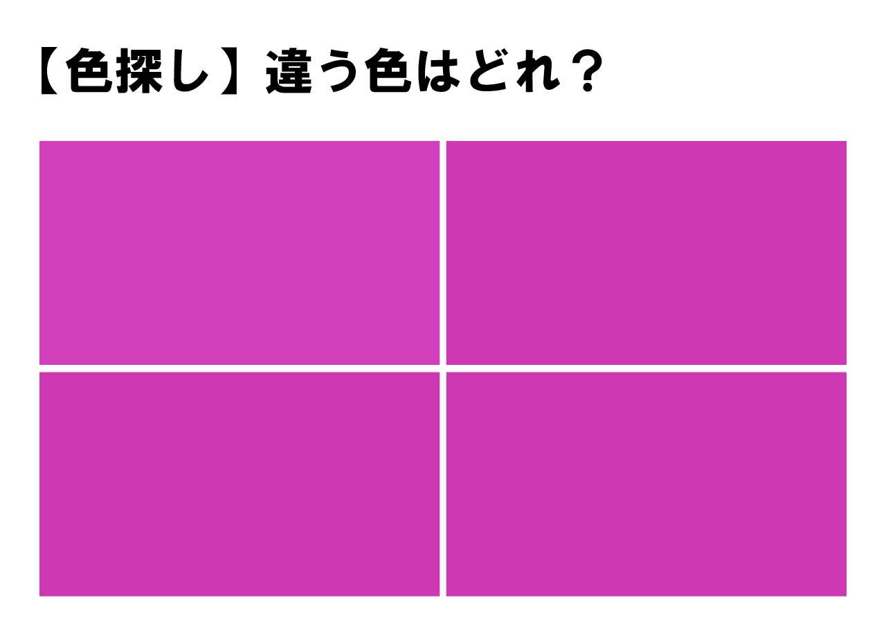 【高難易度色探しに挑戦！】１色だけ違う色が隠れています！みんなで挑戦してみてください！