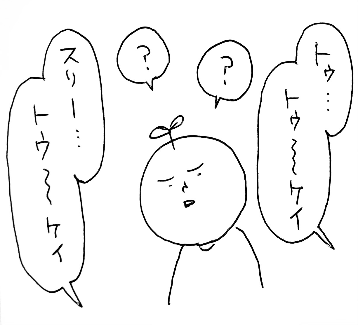 時計は英語で「トゥ～ケイ」！？英語好きな３歳息子が日々生み出す新しい言葉たち｜とまとの育児絵日記